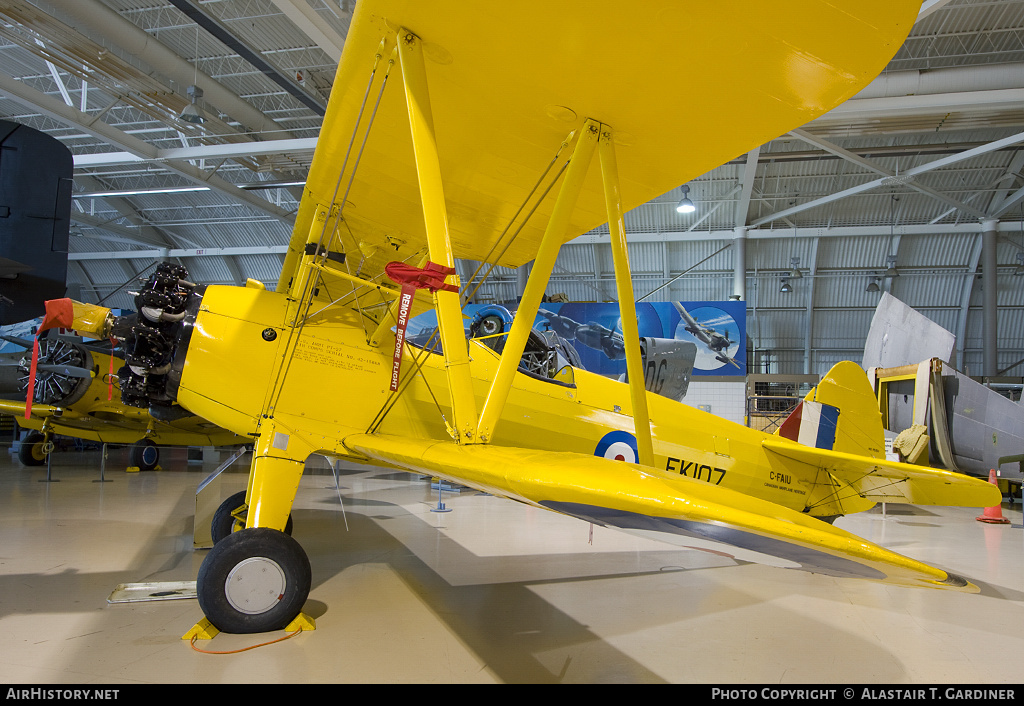 Aircraft Photo of C-FAIU / FK107 | Boeing PT-17 Kaydet (A75N1) | Canadian Warplane Heritage | UK - Air Force | AirHistory.net #57939