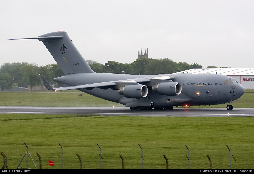 Aircraft Photo of A41-208 | Boeing C-17A Globemaster III | Australia - Air Force | AirHistory.net #58065