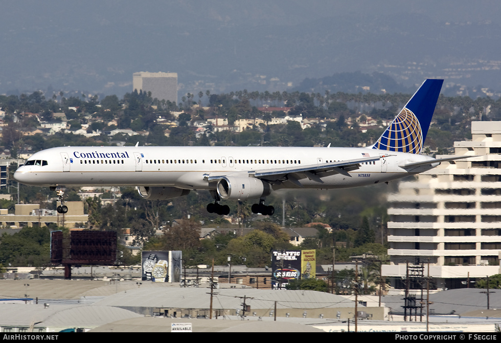 Aircraft Photo of N75858 | Boeing 757-324 | Continental Airlines | AirHistory.net #58141