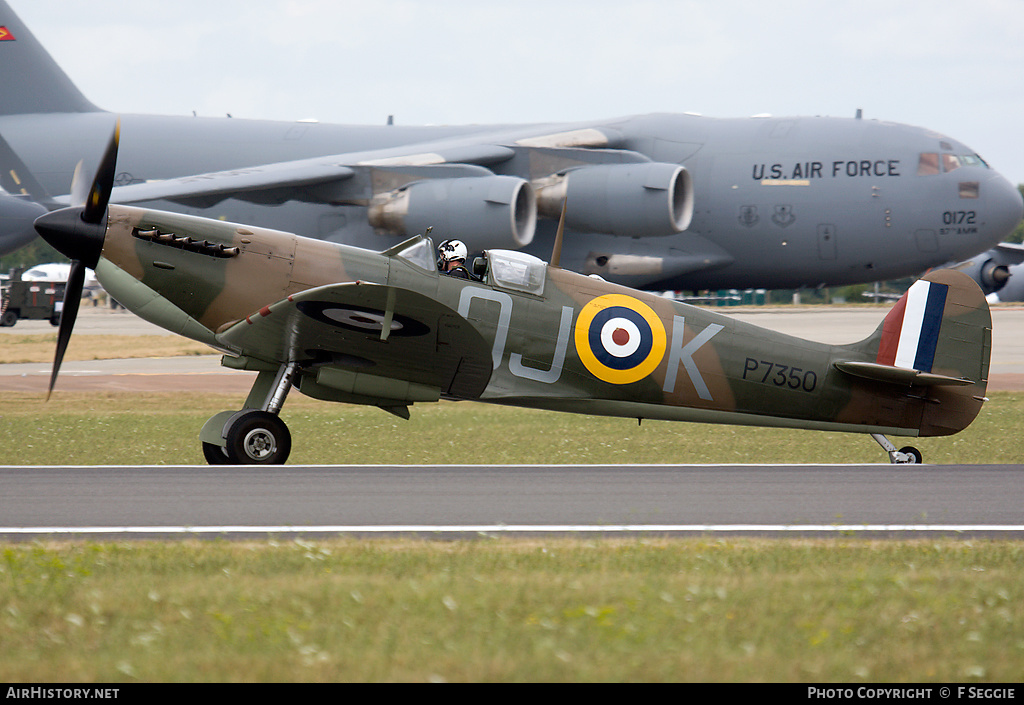 Aircraft Photo of P7350 | Supermarine 329 Spitfire Mk2A | UK - Air Force | AirHistory.net #58240