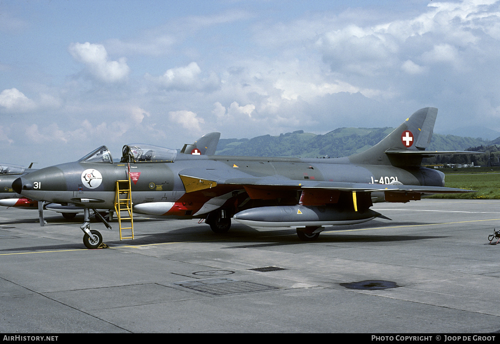 Aircraft Photo of J-4031 | Hawker Hunter F58 | Switzerland - Air Force | AirHistory.net #58305