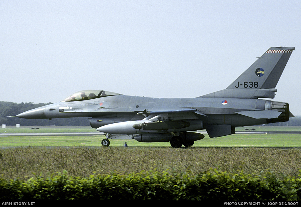 Aircraft Photo of J-638 | General Dynamics F-16A Fighting Falcon | Netherlands - Air Force | AirHistory.net #58309