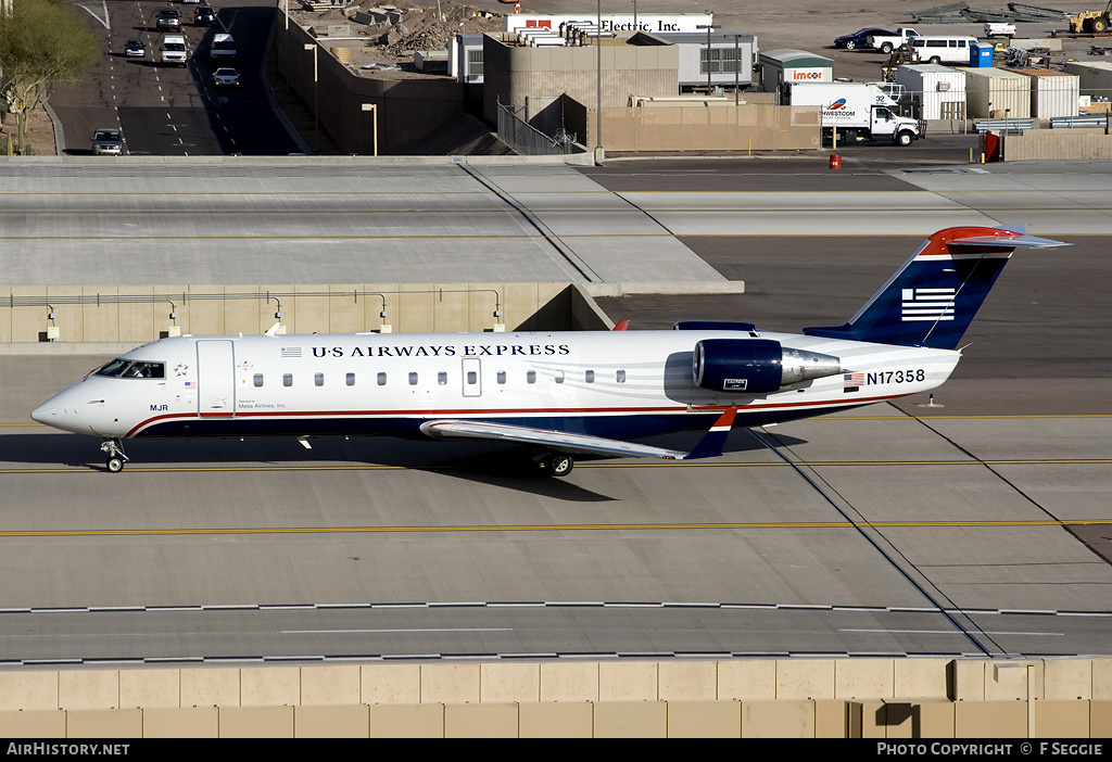 Aircraft Photo of N17358 | Bombardier CRJ-200LR (CL-600-2B19) | US Airways Express | AirHistory.net #58359
