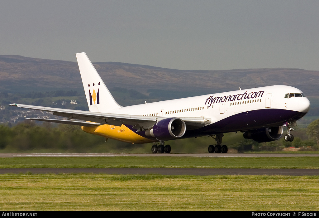 Aircraft Photo of G-DIMB | Boeing 767-31K/ER | Monarch Airlines | AirHistory.net #58360