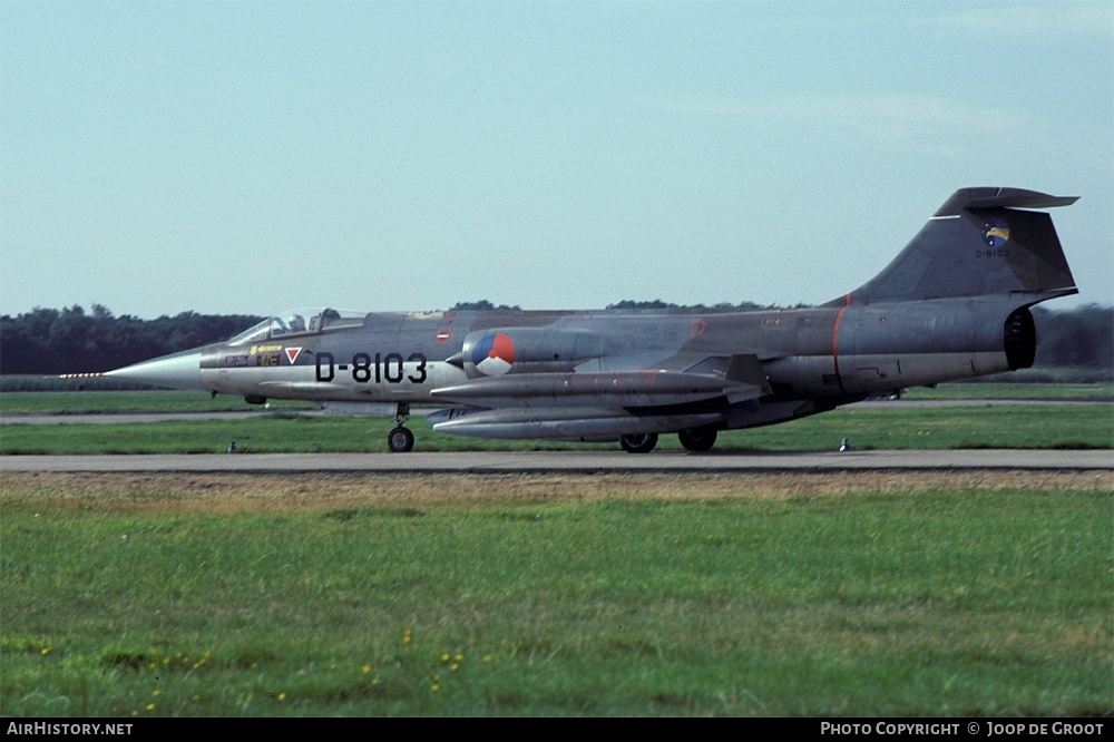 Aircraft Photo of D-8103 | Lockheed RF-104G Starfighter | Netherlands - Air Force | AirHistory.net #58445
