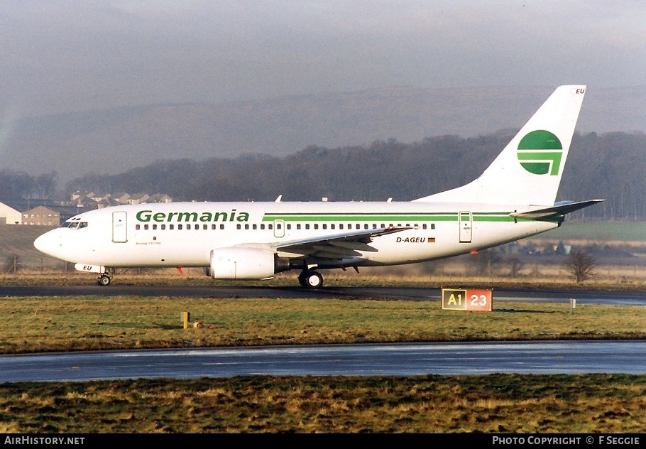 Aircraft Photo of D-AGEU | Boeing 737-75B | Germania | AirHistory.net #58450