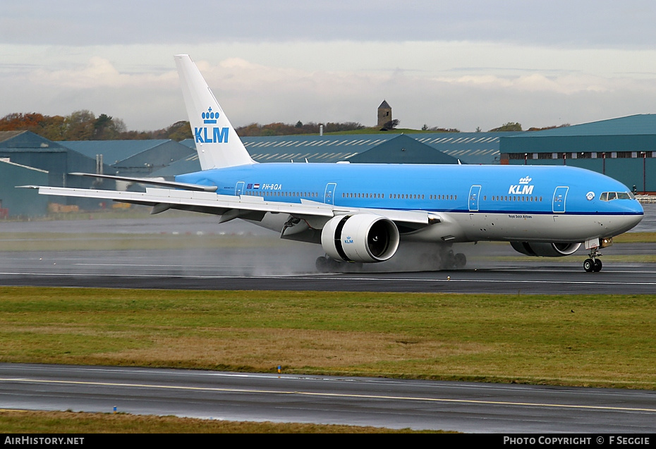 Aircraft Photo of PH-BQA | Boeing 777-206/ER | KLM - Royal Dutch Airlines | AirHistory.net #58481