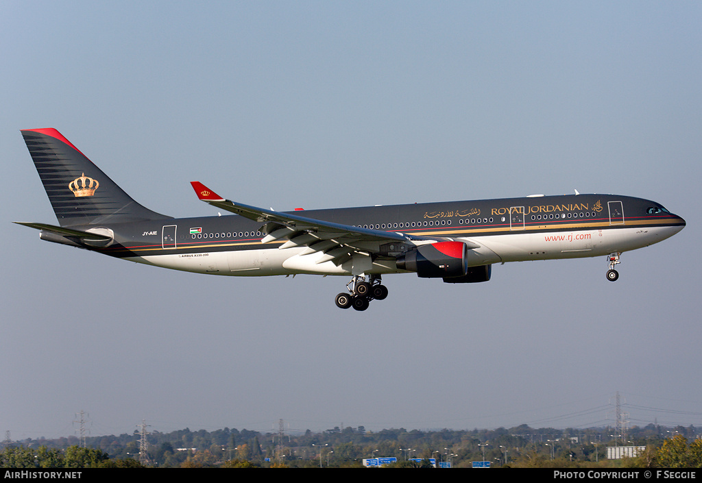 Aircraft Photo of JY-AIE | Airbus A330-223 | Royal Jordanian Airlines | AirHistory.net #58486