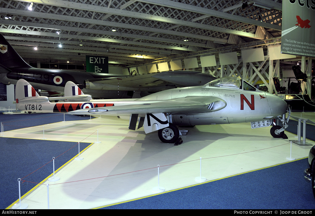Aircraft Photo of VT812 | De Havilland D.H. 100 Vampire F3 | UK - Air Force | AirHistory.net #58507