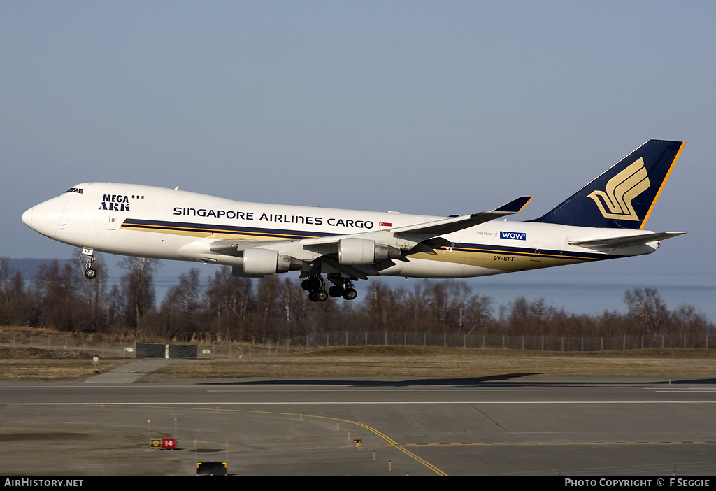 Aircraft Photo of 9V-SFF | Boeing 747-412F/SCD | Singapore Airlines Cargo | AirHistory.net #58522