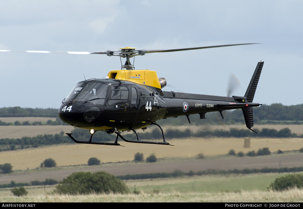 Aircraft Photo of ZJ244 | Eurocopter AS-350BB Squirrel HT2 | UK - Army | AirHistory.net #58702