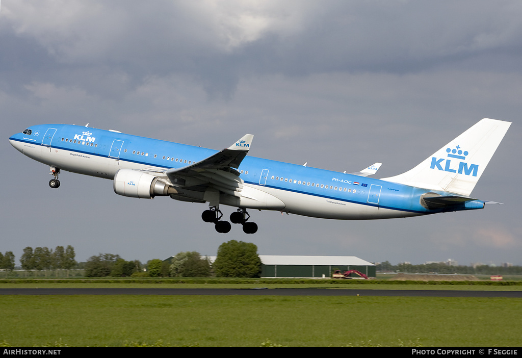 Aircraft Photo of PH-AOC | Airbus A330-203 | KLM - Royal Dutch Airlines | AirHistory.net #58720