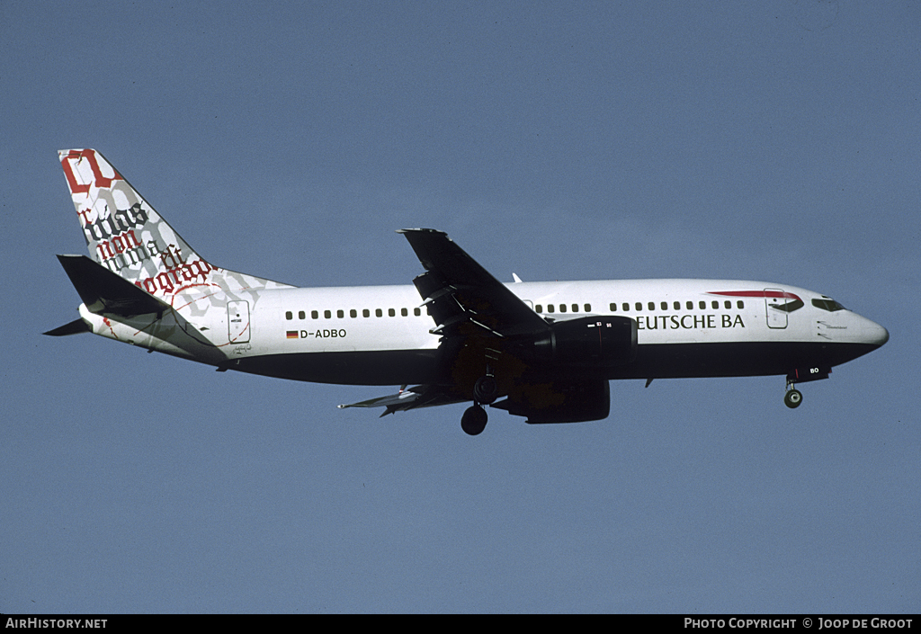 Aircraft Photo of D-ADBO | Boeing 737-31S | Deutsche BA | AirHistory.net #58775