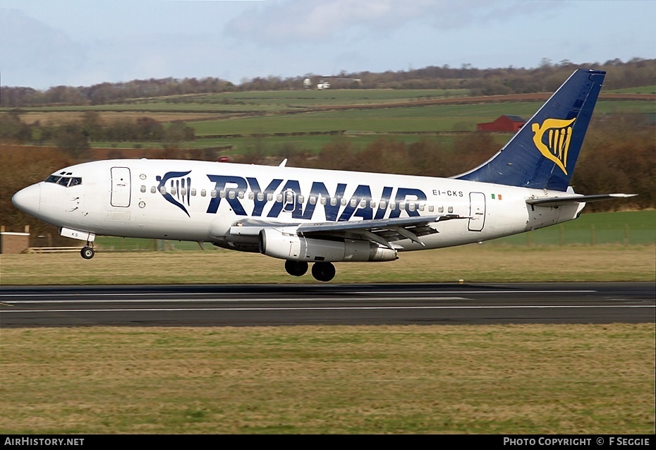 Aircraft Photo of EI-CKS | Boeing 737-2T5/Adv | Ryanair | AirHistory.net #58790