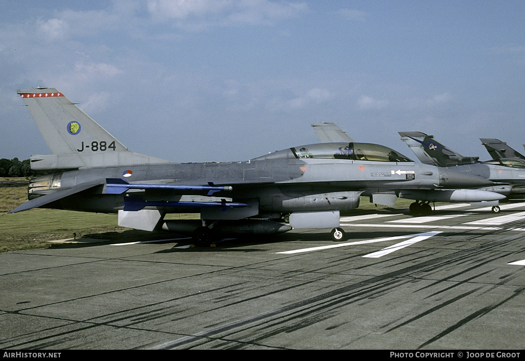 Aircraft Photo of J-884 | General Dynamics F-16B Fighting Falcon | Netherlands - Air Force | AirHistory.net #58807