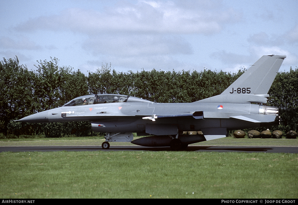 Aircraft Photo of J-885 | General Dynamics F-16B Fighting Falcon | Netherlands - Air Force | AirHistory.net #58820