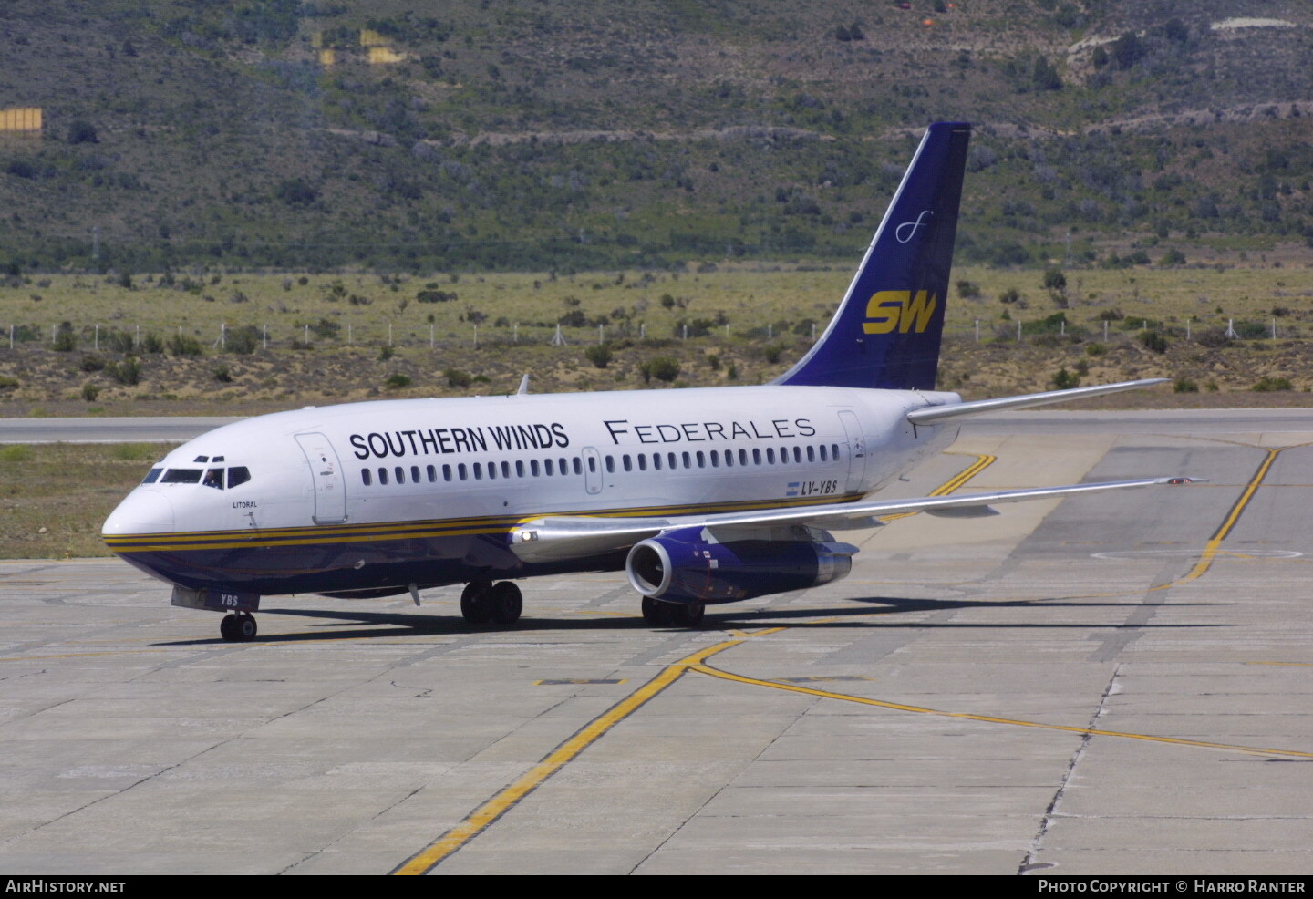 Aircraft Photo of LV-YBS | Boeing 737-266/Adv | Southern Winds | AirHistory.net #58829