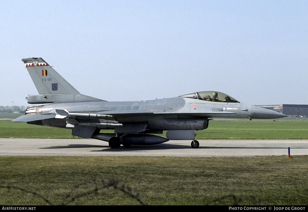 Aircraft Photo of FA-65 | General Dynamics F-16A Fighting Falcon | Belgium - Air Force | AirHistory.net #58830