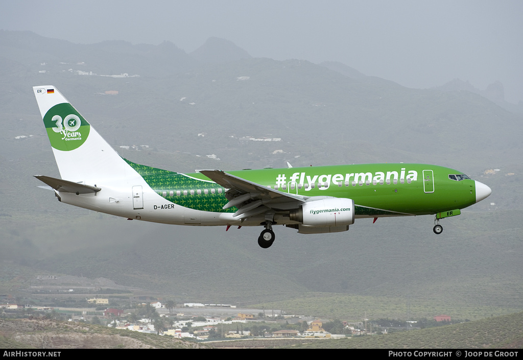 Aircraft Photo of D-AGER | Boeing 737-75B | Germania | AirHistory.net #58908