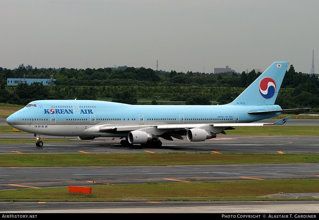 Aircraft Photo of HL7472 | Boeing 747-4B5 | Korean Air | AirHistory.net #58940