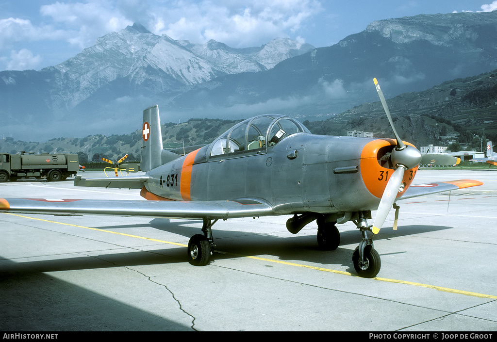 Aircraft Photo of A-831 | Pilatus P-3-05 | Switzerland - Air Force | AirHistory.net #58958