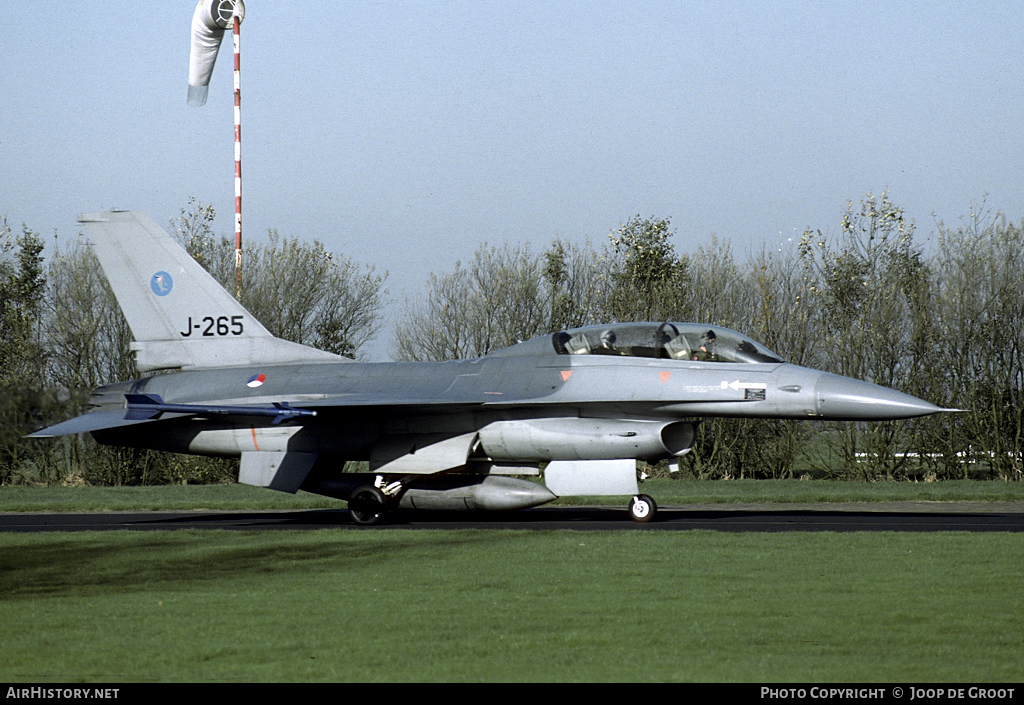 Aircraft Photo of J-265 | General Dynamics F-16B Fighting Falcon | Netherlands - Air Force | AirHistory.net #59120