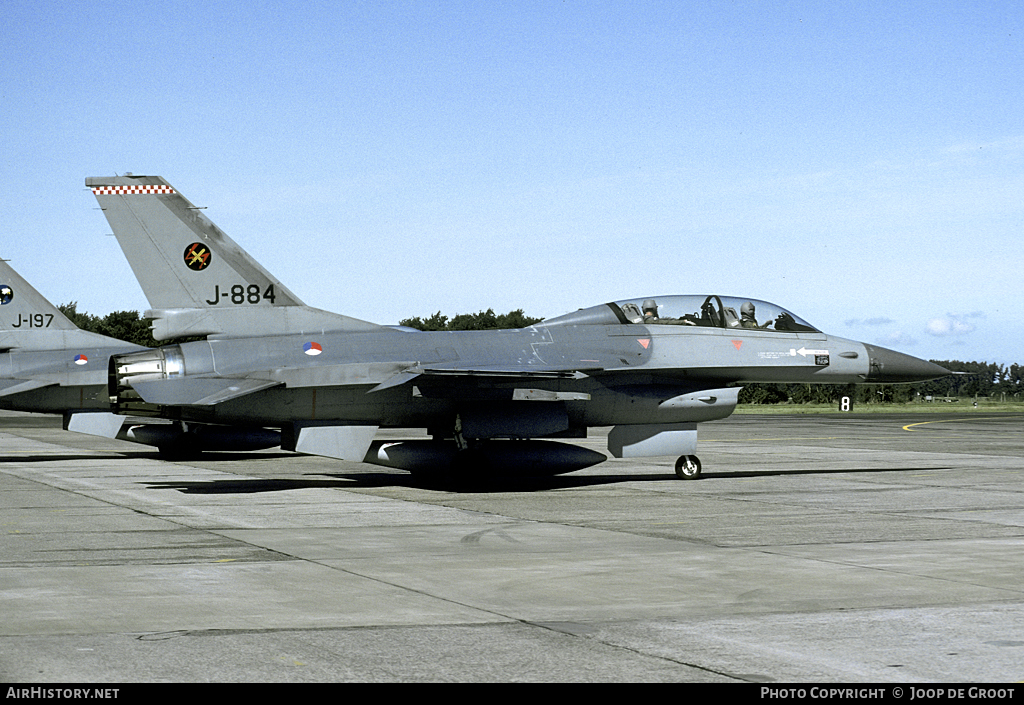 Aircraft Photo of J-884 | General Dynamics F-16B Fighting Falcon | Netherlands - Air Force | AirHistory.net #59177