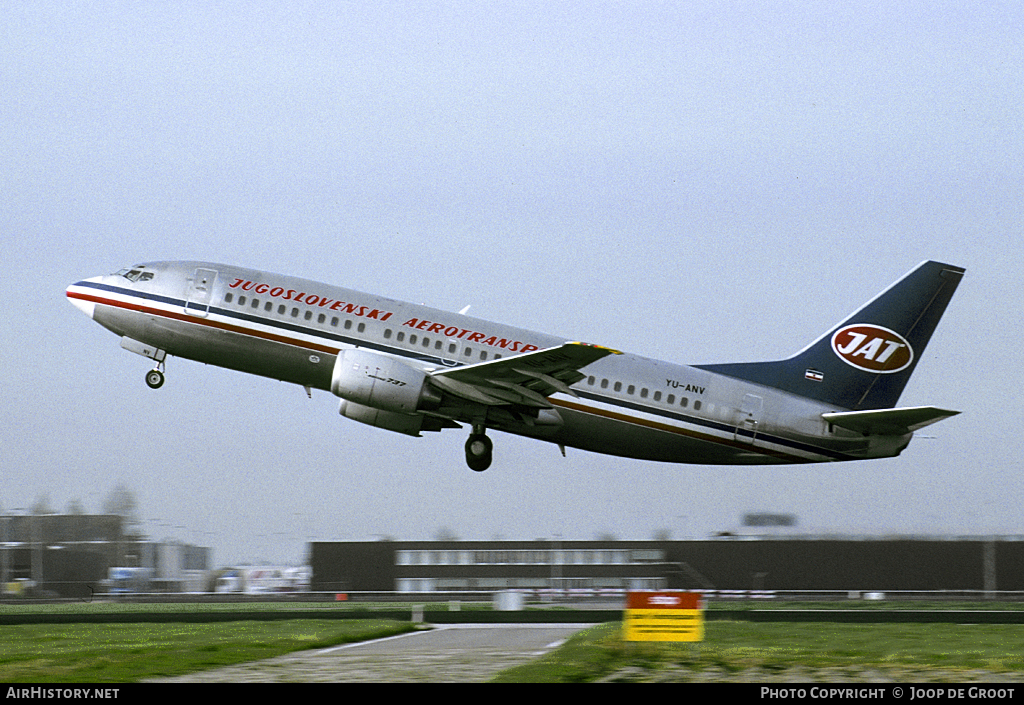 Aircraft Photo of YU-ANV | Boeing 737-3H9 | JAT Yugoslav Airlines - Jugoslovenski Aerotransport | AirHistory.net #59226