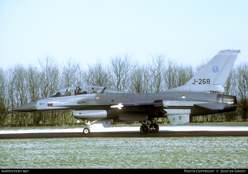 Aircraft Photo of J-268 | General Dynamics F-16B Fighting Falcon | Netherlands - Air Force | AirHistory.net #59255