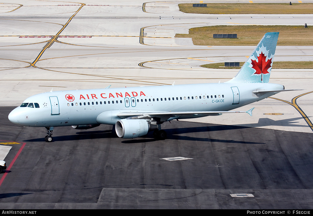 Aircraft Photo of C-GKOE | Airbus A320-214 | Air Canada | AirHistory.net #59434
