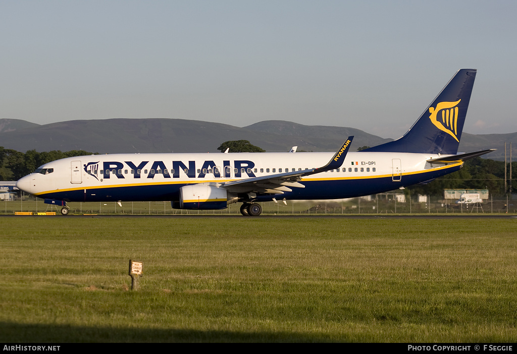 Aircraft Photo of EI-DPI | Boeing 737-8AS | Ryanair | AirHistory.net #59438