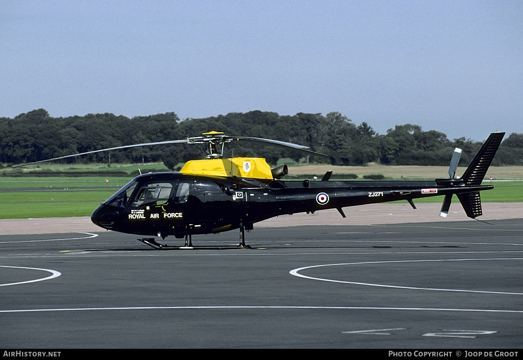 Aircraft Photo of ZJ271 | Eurocopter AS-350BB Squirrel HT1 | UK - Air Force | AirHistory.net #59508