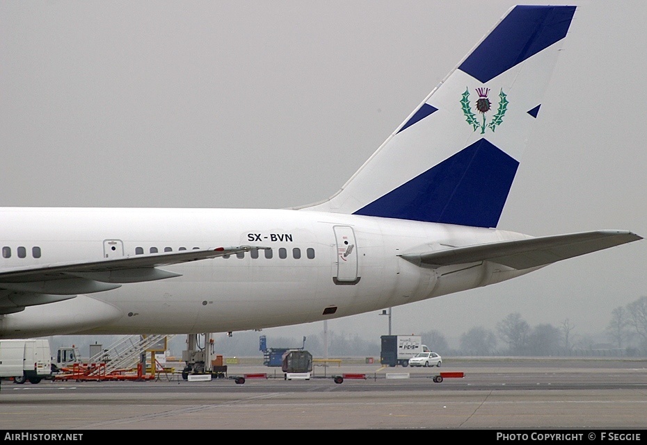 Aircraft Photo of SX-BVN | Boeing 757-2G5 | Air-Scotland | AirHistory.net #59525