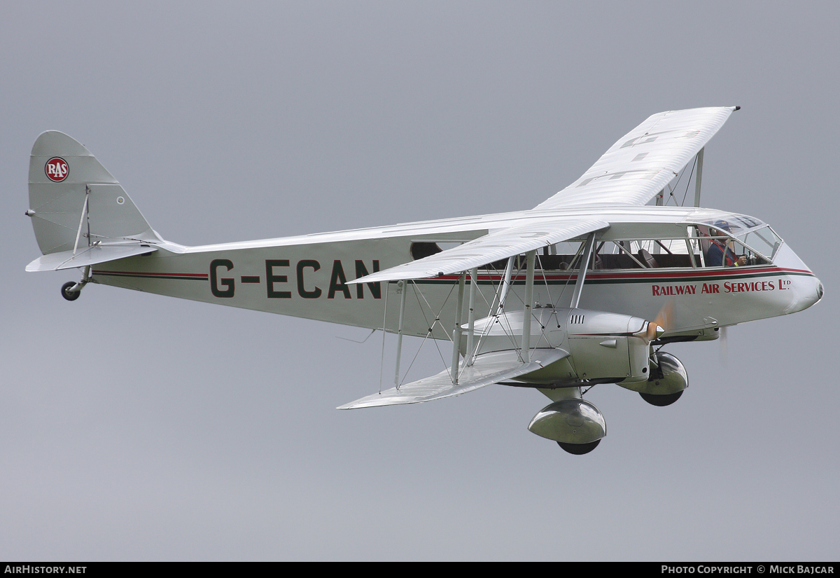 Aircraft Photo of G-ECAN | De Havilland D.H. 84A Dragon 3 | Railway Air Services | AirHistory.net #59550