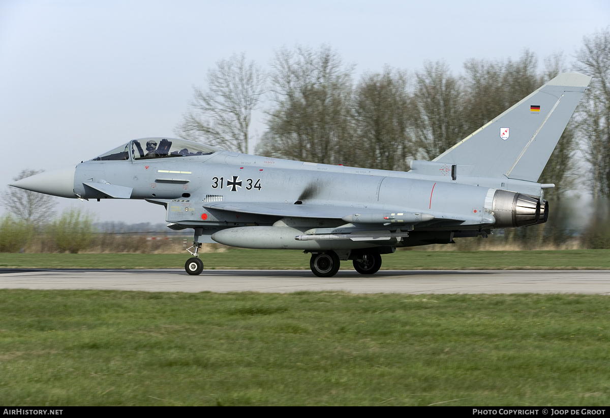Aircraft Photo of 3134 | Eurofighter EF-2000 Typhoon S | Germany - Air Force | AirHistory.net #59560