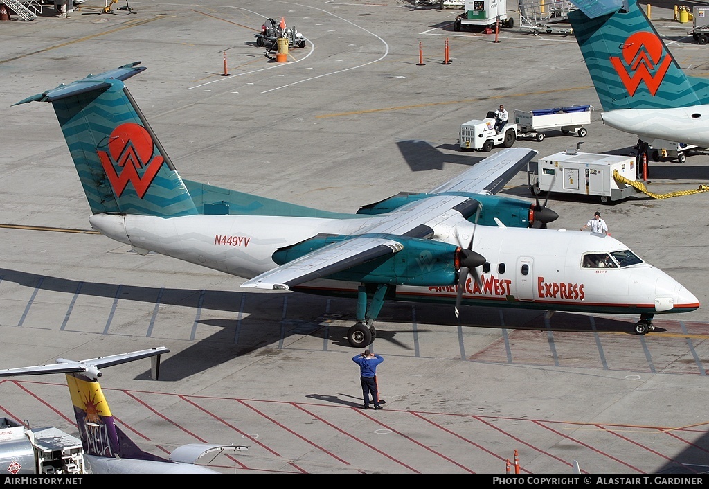 Aircraft Photo of N449YV | De Havilland Canada DHC-8-202Q Dash 8 | America West Express | AirHistory.net #59579