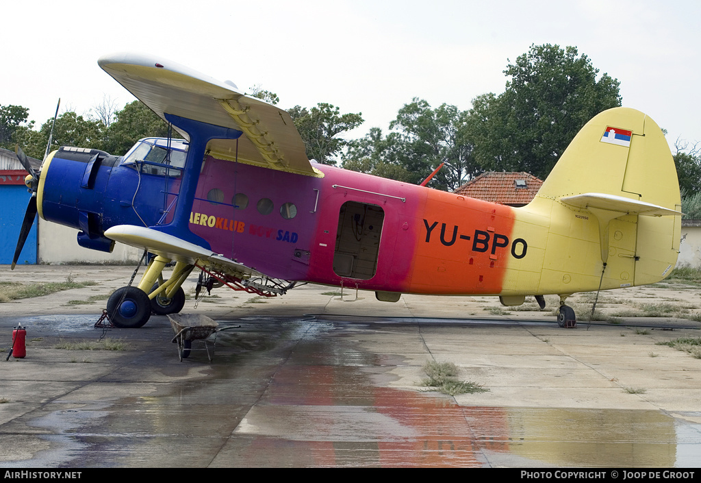 Aircraft Photo of YU-BPO | Antonov An-2R | Aero Klub Novi Sad | AirHistory.net #59591