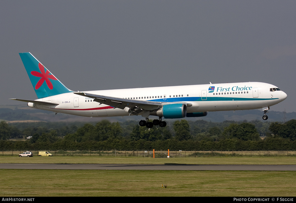 Aircraft Photo of G-DBLA | Boeing 767-35E/ER | First Choice Airways | AirHistory.net #59658