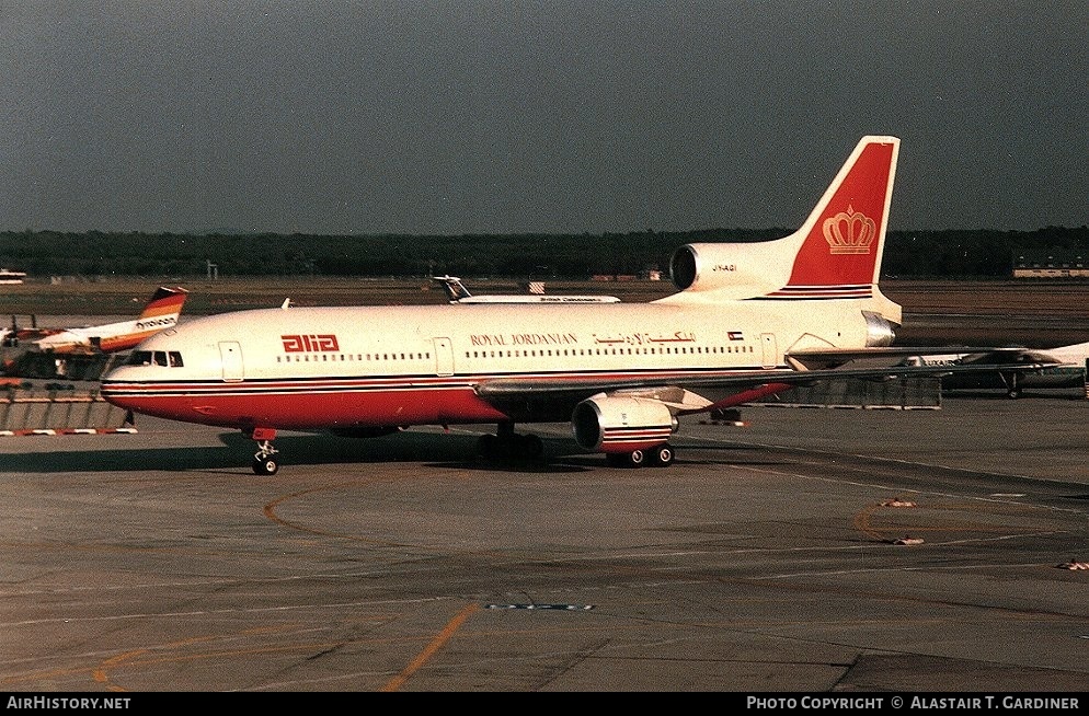 Aircraft Photo of JY-AGI | Lockheed L-1011-385-3 TriStar 500 | Alia - The Royal Jordanian Airline | AirHistory.net #59685
