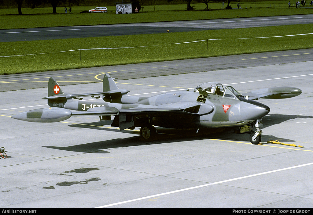Aircraft Photo of HB-RVA / J-1630 | De Havilland D.H. 112 Venom FB50 | AirHistory.net #59735