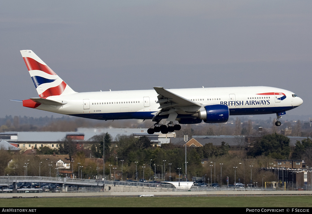 Aircraft Photo of G-ZZZA | Boeing 777-236 | British Airways | AirHistory.net #59837
