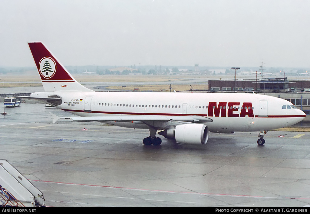 Aircraft Photo of D-APOL | Airbus A310-304 | MEA - Middle East Airlines | AirHistory.net #59843