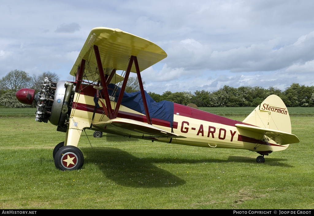 Aircraft Photo of G-AROY | Boeing PT-17/R985 Kaydet (A75N1) | AirHistory.net #59849