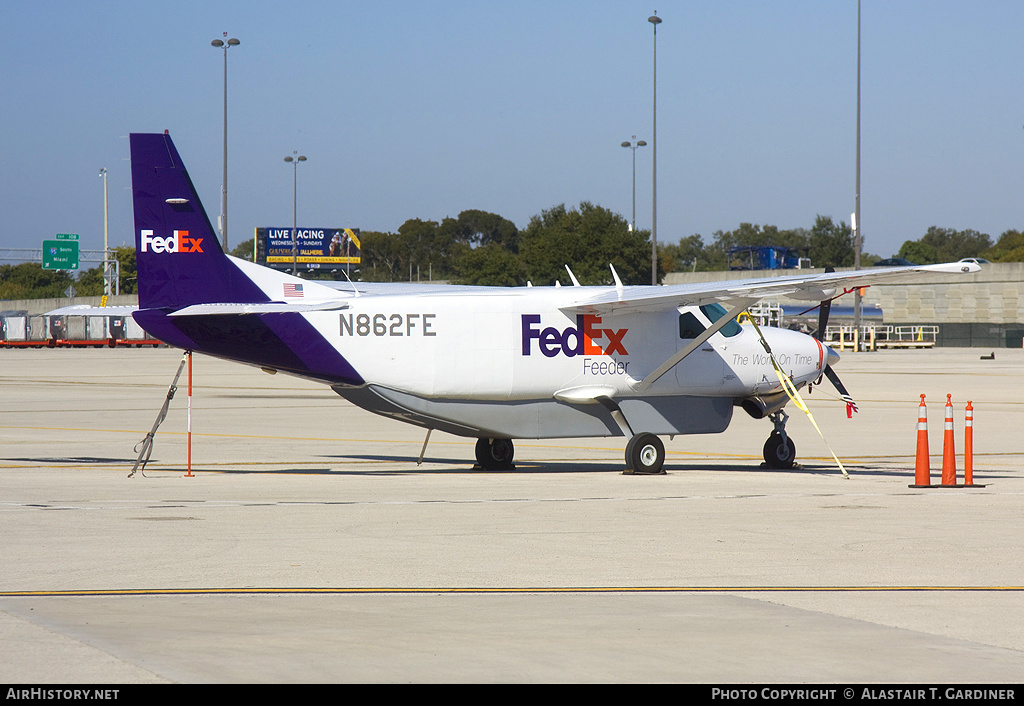 Aircraft Photo of N862FE | Cessna 208B Super Cargomaster | FedEx Feeder | AirHistory.net #59867