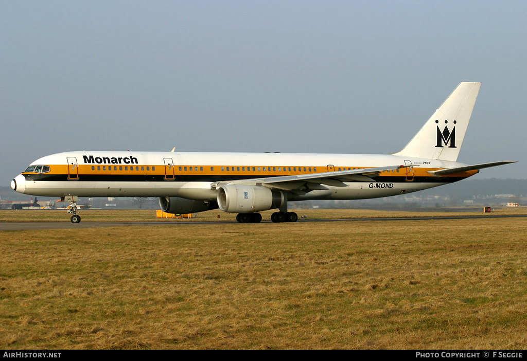 Aircraft Photo of G-MOND | Boeing 757-2T7 | Monarch Airlines | AirHistory.net #59901