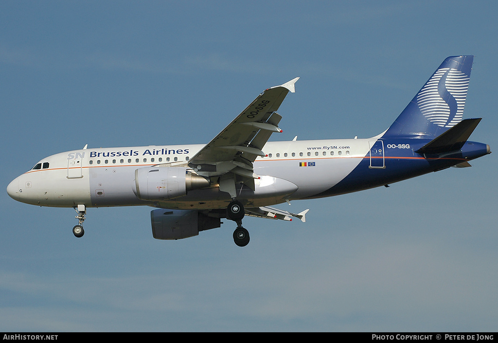 Aircraft Photo of OO-SSG | Airbus A319-112 | SN Brussels Airlines | AirHistory.net #59921