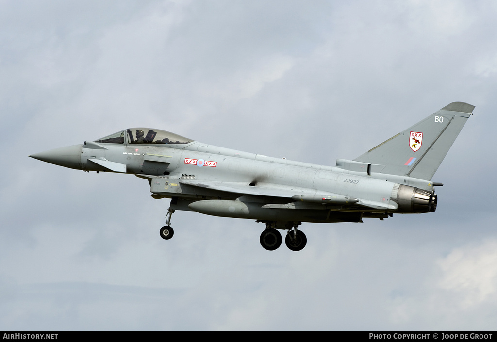 Aircraft Photo of ZJ927 | Eurofighter EF-2000 Typhoon FGR4 | UK - Air Force | AirHistory.net #59943