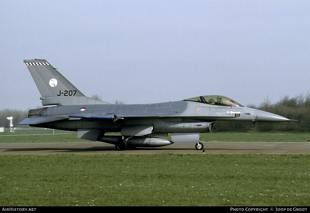Aircraft Photo of J-207 | General Dynamics F-16A Fighting Falcon | Netherlands - Air Force | AirHistory.net #60046