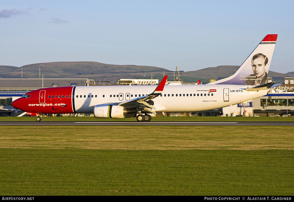 Aircraft Photo of LN-DYC | Boeing 737-8JP | Norwegian | AirHistory.net #60063