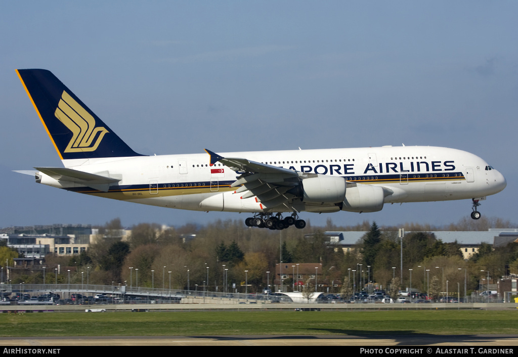 Aircraft Photo of 9V-SKL | Airbus A380-841 | Singapore Airlines | AirHistory.net #60113